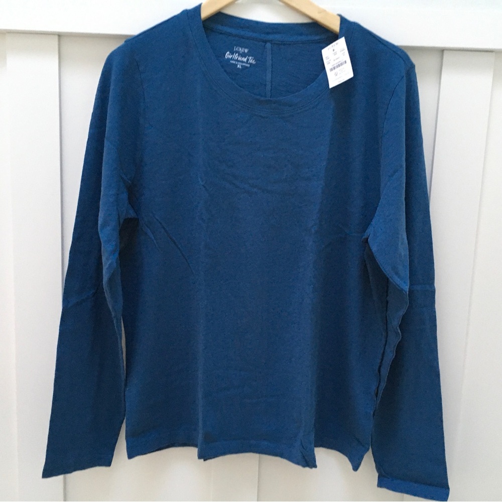 NWT J. Crew Women’s XL Blue Girlfriend Tee Shirt